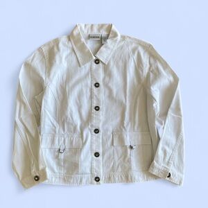 Cotton CHICO'S Button Light Jacket (sz 1 = M)